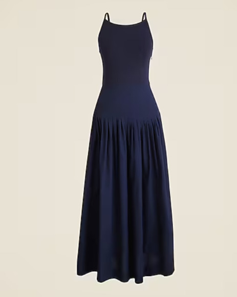 J.Crew Navy Pintuck Mixy Dress - Picture 4 of 4